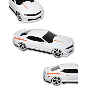 s 1:14 Ölçekli Chevrolet Copo Camaro Işıklı Uzaktan Kumandalı Araba Beyaz 1402b