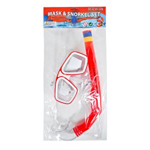 Dalış Maskesi Ve Şnorkel Seti Kırmızı Sp4449