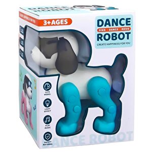 Işıklı Sesli Dans Eden Robot Köpek Mavi 1112