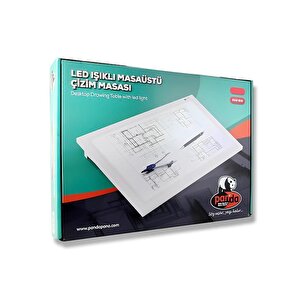 Led Işıklı Çantalı Çizim Masası 50x70cm Pan910