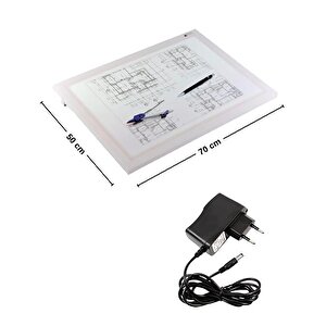 Panda Led Işıklı Çantalı Çizim Masası 50x70cm Pan910