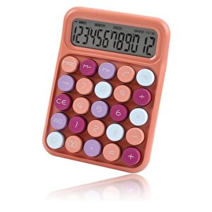 Runzon Renkli Elektronik Hesap Makinesi Pembe Rz817