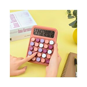 Runzon Renkli Elektronik Hesap Makinesi Pembe Rz817