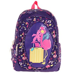 Kaukko Kids Okul Sırt Çantası Leather Flamingo L5223