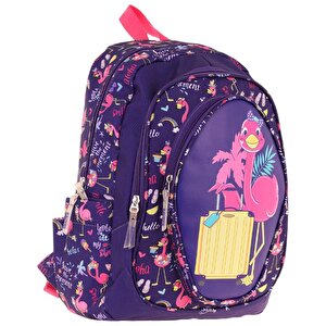Kaukko Kids Okul Sırt Çantası Leather Flamingo L5223