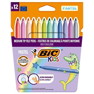 Kids Couleur Keçeli Boya Kalemi Pastel Renkler 12li