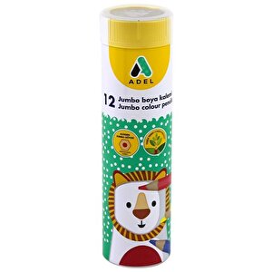Kuru Boya Kalemi Jumbo 12 Renk Metal Tüp Tam Boy 2119510013