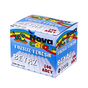 100lü Tozsuz Tebeşir Beyaz Nc4112