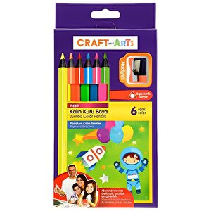 Craft And Arts 6lı Jumbo Neon Kuruboya Cakb 6n