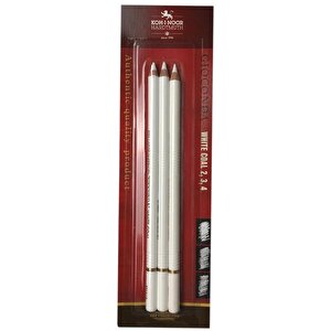 Kohi Noor Gioconda White Coal Beyaz Kömür Füzen Kalem 3lü Set