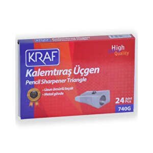Metal Kalemtıraş Üçgen 24lü 740g