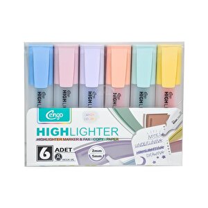 6lı Fosforlu Kalem Candy Renkler Cgo801