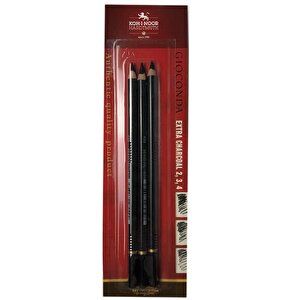 Kohi Noor Gioconda Extra Charcoal Kömür Füzen Kalem 3lü Set
