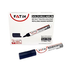 Doldurulabilir Beyaz Tahta Kalemi Siyah 12 Adet 34355