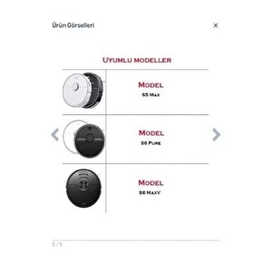 S5 Max S50 S55 Beyaz Roborock Robot Süpürge Uyumlu Yenileme Seti - Fırça Perdeli Hepa Filtre
