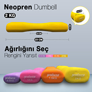 Neoprene Dumbel 2 Kg -tek Adet Ndb2