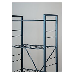 Uyan Ev Ürünleri̇ Metal Raflı 5 Katlı Kitaplık Dekoratif Çok Amaçlı Düzenleyici