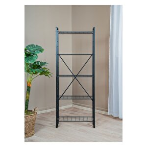 Uyan Ev Ürünleri̇ Metal Raflı 5 Katlı Kitaplık Dekoratif Çok Amaçlı Düzenleyici