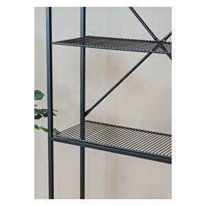 Uyan Ev Ürünleri̇ Çamaşır Makine Üstü Raf Metal Siyah 3 Raflı Dekoratif Banyo Düzenleyici
