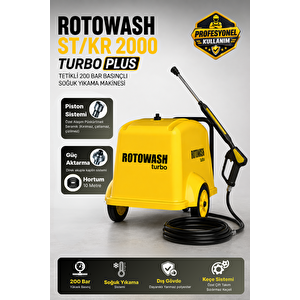 Rotowash ST/KR 2000 Turbo Plus Tetikli 200 Bar Basınçlı Soğuk Yıkama Makinesi