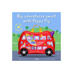 Trunki Peppa Pig Party Bus Binilen Ve Sürülen Çocuk Bavulu
