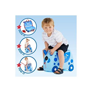 Trunki Köpek Dougie Dog Binilen Ve Sürülen Çocuk Bavulu