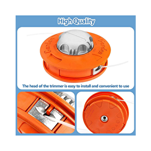 Otomatik Sarım Misina Başlık + Yedek Kare Misina 3.5 Mm 40 Metre Çim Kesici Takım