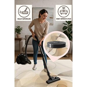 Pamuk Tabanlı Kaymaz Halı – Bej; Krem; Kahverengi – Soyut Desen, Makinede Yıkanabilir, Kolay Temizlenebilir, Toz Ve Tüy Tutmaz, Evcil Hayvan Dostu