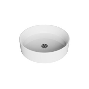 Galaksi Tezgah Üstü Lavabo Yuvarlak Beyaz Çanak Lavabo