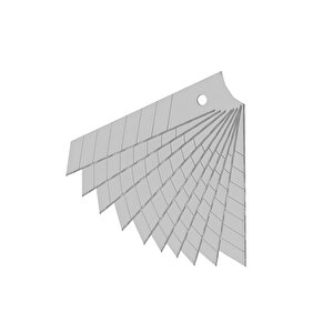 Maket Bıçağı Yedeği Ucu Kalınlık 0.50 Mm En: 1.8 Cm Uzunluk: 10 Cm Kırılabilir Yedek Uç 10 Adet