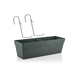 So-yb02a Dekoratif Askılı Yalı Balkon Saksı 10.8 Litre No 2 Antrasit