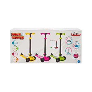Power 3 Tekerlekli Katlanabilir Işıklı Kırmızı Scooter 07811