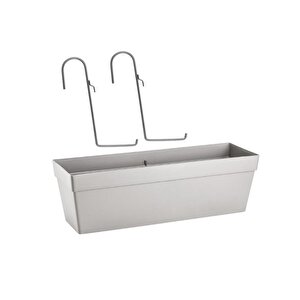 So-yb02a Dekoratif Askılı Yalı Balkon Saksı 10.8 Litre No 2 Kirli Beyaz