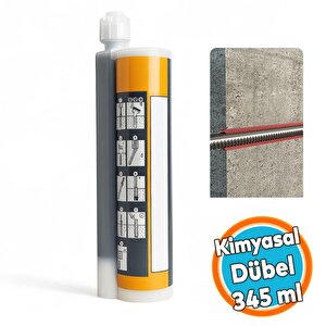 Kimyasal Dübel Montaj Sıvı Çivi Yapıştırıcı Epoksi Ankraj Harç Beton Tuğla Duvar Gaz Beton 345 Ml