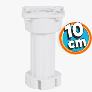 Mobilya Baza Mutfak Dolap Masa Puf Sehpa Tv Ünitesi Ayağı Ayarlanabilir 10 Cm Beyaz Ayak (8 Adet)
