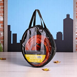 Kapaklı Uzatma Kablosu 15 Metre 3x2.5 Mm Ev Tipi Topraklı Cca Kablolu Tekli Grup Fiş Priz Monofaze