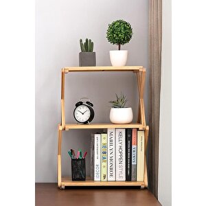 Bambu 3 Raflı Tekerlekli Sehpa Düzenleyici Raf Çok Amaçlı Organizer Db-0023