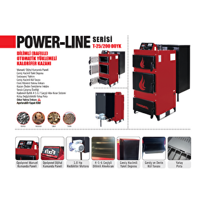 Thermall T-45 Power Dilimli(bafıllı) Otomatik Yüklemeli Kalorifer Kazanı (45.000 Kcal/h 52,20 Kw)
