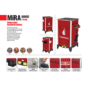Thermall T-15 Mira Kovalı Fanlı Kalorifer Sobası