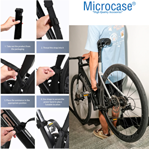 Microcase Ayarlanabilir Cırtlı Dayanıklı Ve Pratik Kullanım Bisiklet Taşıma Aparatı - Al5332 1 Adet