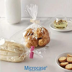 Microcase Plastik Poşet Saklama Malzemesi Ağız Kapama Aleti Kıskacı - Al5306 10 Adet