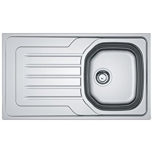 Onda Line Oll 611-86 Dekorlu Sol Damlalıklı Paslanmaz Çelik Mutfak Eviyesi 86x50 Cm