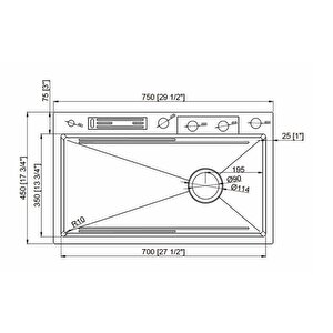 Niagara Ng 750 Titanyum Teknolojik Eviye Set 45x75 Cm
