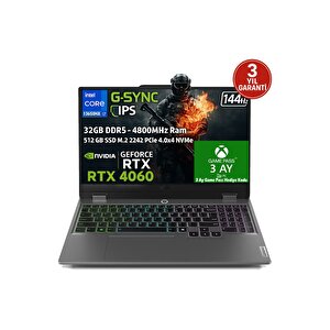 Loq 15irx9 Intel Core I7-13650hx 32gb 512gb Ssd 8gb Geforce Rtx4060 15.6" Fhd Ips Freedos 83dv011etr