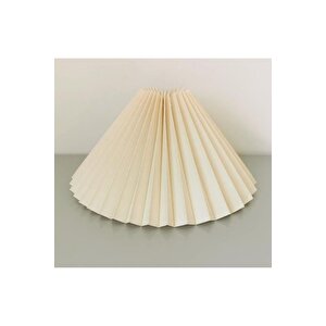 Modern Tasarım Umbrella Şapka Abajur Lambader Şapkası Krem 35 Cm Çap Evine Yenilik Kat