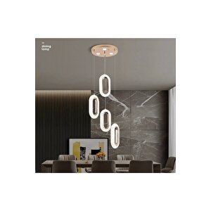 Sarkıt Led Avize Dörtlü Sarkıt Ledli Avize Gold Sarı Kademeli 3 Renk