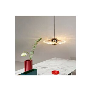 Luxury Modern Crystal Sarkıt Led Avize Gold Sarı