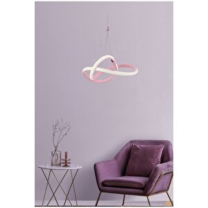 Modern Tekli Sarkıt Power Led Avize Pembe Beyaz Işık Ledli Çocuk Odası Avize
