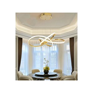 Gold Sarı A+ Modern Sarkıt Power Led Avize Concept Ürün Beyaz Işık