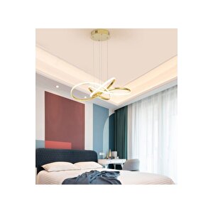Gold Sarı A+ Modern Sarkıt Power Led Avize Concept Ürün Beyaz Işık